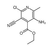 3-氨基-6-氯-5-氰基-2-甲基异烟酸乙酯结构式