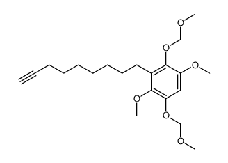 9-(2,5-dimethoxy-3,6-dimethoxymethyloxyphenyl)nonana-1-yne结构式
