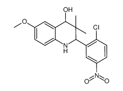 6-methoxy-3,3-dimethyl-2-(2-chloro-5-nitrophenyl)-1,2,3,4-tetrahydroquinolin-4-ol Structure