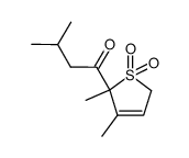 2-isovaleroyl-2,3-dimethyl-2,5-dihydrothiophene 1,1-dioxide Structure
