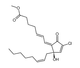 (5E,7Z,14Z)-10-Chloro-12-hydroxy-9-oxoprosta-5,7,10,14-tetren-1-oic acid methyl ester Structure