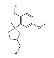 2-(bromomethyl)-4-(2-(hydroxymethyl)-5-methoxyphenyl)-4-methyltetrahydrofuran Structure