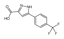 5-(4-(三氟甲基)苯基)-1H-吡唑-3-羧酸结构式