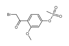 α-bromo-2-methoxy-4-methylsulphonyloxy-acetophenone结构式