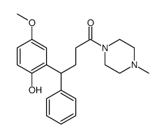 4-(2-hydroxy-5-methoxyphenyl)-1-(4-methylpiperazin-1-yl)-4-phenylbutan-1-one结构式