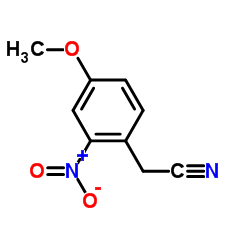 (4-甲氧基-2-硝基苯基)乙腈结构式
