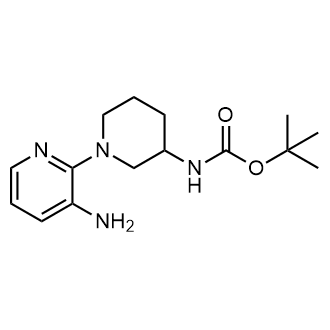 (1-(3-氨基吡啶-2-基)哌啶-3-基)氨基甲酸叔丁酯结构式