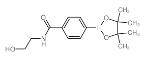 4-(2-羟乙基氨基甲酰基)苯硼酸频哪醇酯结构式