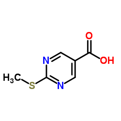 2-甲硫基嘧啶-5-甲酸结构式