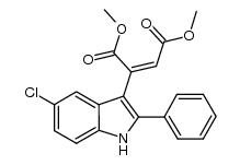 dimethyl 2-(5-chloro-2-phenyl-1H-indol-3-yl)maleate结构式