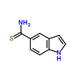 1H-吲哚-5-硫代烟酰胺结构式