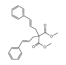 (E,E)-dimethyl 1,7-diphenyl-1,6-heptadien-4,4-dicarboxylate Structure