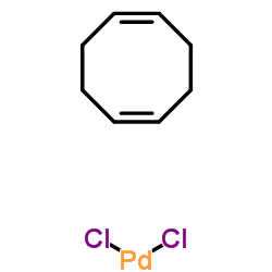 Dichloro(1,5-cyclooctadiene)palladium(II) structure
