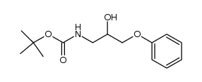rac-1-(N-tert-Butoxycarbonylamino)-2-hydroxy-3-phenoxypropane结构式