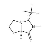 (3S,7aR)-3-(tert-butyl)-2,7a-dimethylhexahydro-1H-pyrrolo[1,2-c]imidazol-1-one结构式