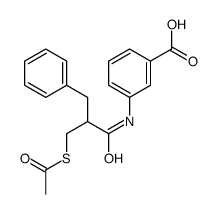 3-[(2-乙酰基硫代甲基-3-苯基丙酰基)氨基]苯甲酸结构式