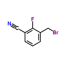 3-Bromomethyl-2-fluoro-benzonitrile结构式