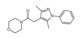 2-(3,5-dimethyl-1-phenylpyrazol-4-yl)-1-morpholin-4-ylethanone结构式