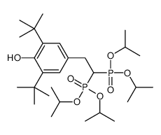 4-[2,2-bis[di(propan-2-yloxy)phosphoryl]ethyl]-2,6-ditert-butylphenol结构式
