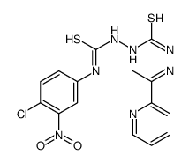 1-(4-chloro-3-nitrophenyl)-3-[[(E)-1-pyridin-2-ylethylideneamino]carbamothioylamino]thiourea Structure