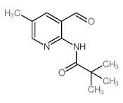N-(3-甲酰-5-甲基吡啶-2-基)三甲基乙胺结构式