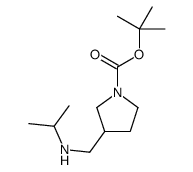 3-((异丙氨基)甲基)吡咯烷-1-羧酸叔丁酯结构式