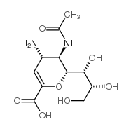 4-a-AMino-N-acetyl-2-deoxy-2,3-didehydro-D-neuraMinate Structure