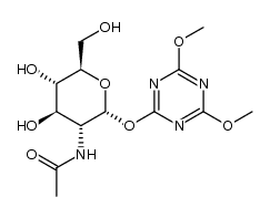 4,6-dimethoxy-1,3,5-triazin-2-yl α-N-acetylglucosaminide结构式