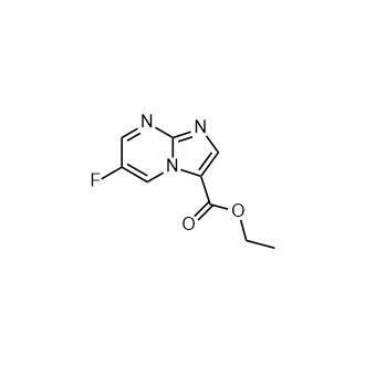 6-氟咪唑并[1,2-a]嘧啶-3-羧酸乙酯结构式