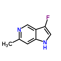 3-Fluoro-6-methyl-1H-pyrrolo[3,2-c]pyridine结构式