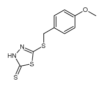 2-(4-methoxybenzylthio)-1,3,4-thiadiazole-5(4H)-thione Structure