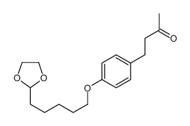4-[4-[5-(1,3-dioxolan-2-yl)pentoxy]phenyl]butan-2-one Structure