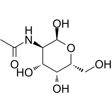 N-乙酰-D-半乳糖胺,水合结构式