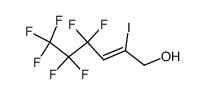 4,4,5,5,6,6,6-heptafluoro-2-iodo-hex-2-en-1-ol结构式