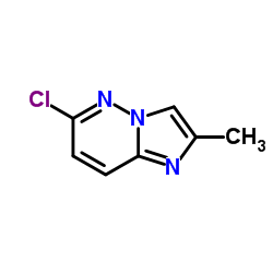 6-氯-2-甲基咪唑并[1,2-b]哒嗪结构式