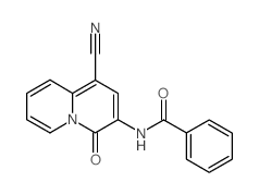 N-(1-CYANO-4-OXO-4H-QUINOLIZIN-3-YL)BENZENECARBOXAMIDE结构式