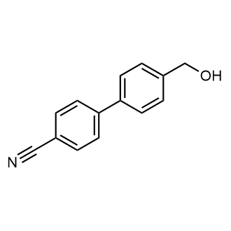 4'-(羟甲基)-[1,1'-联苯]-4-甲腈结构式