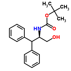 N-叔丁氧羰基-3-苯基-D-苯丙氨醇结构式