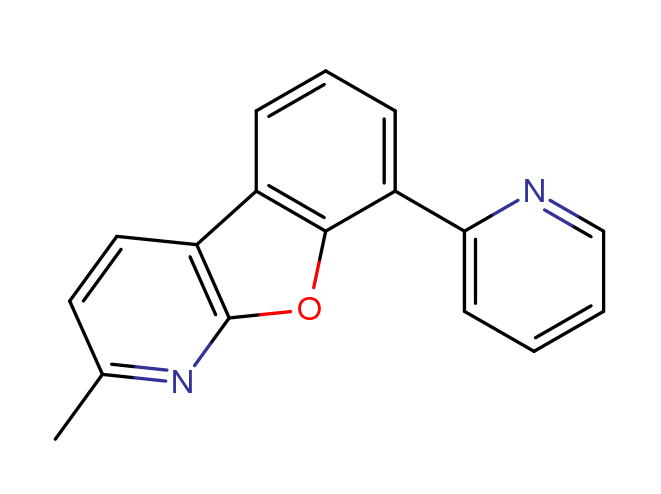 2-甲基-8-(2-吡啶基)苯并呋喃[2,3-B]吡啶结构式