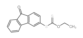 Dithiokohlensaeure-O-ethylester-S-<9-oxo-fluorenyl-(3)-ester> Structure