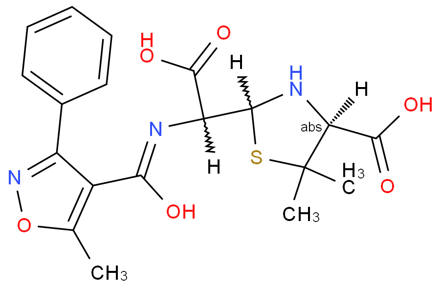 苯唑西林钠杂质1结构式
