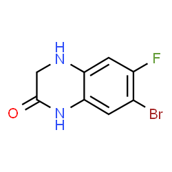 6-氟-7-溴-3,4-二氢喹喔啉-2(1H)-酮结构式