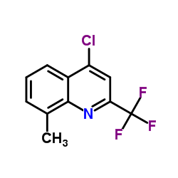 4-氯-8-甲基-2-(三氟甲基)喹啉结构式