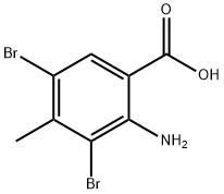 2-Amino-3,5-dibromo-4-methyl-benzoic acid Structure