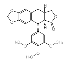 Furo[3',4':6,7]naphtho[2,3-d]-1,3-dioxol-6(5aH)-one,5,8,8a,9-tetrahydro-5-(3,4,5-trimethoxyphenyl)-, [5R-(5a,5aa,8ab)]- (9CI) Structure