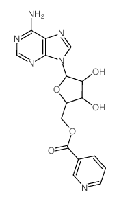 Adenosine,5'-(3-pyridinecarboxylate) (9CI) structure