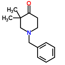 3,3-二甲基-1-苯基甲基-4-哌啶酮结构式