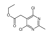 ETHYL2-(4,6-DICHLORO-2-METHYLPYRIMIDIN-5-YL)ACETATE结构式