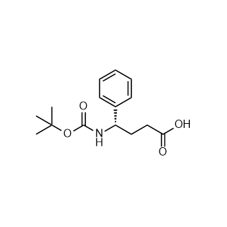 (S)-4-((叔丁氧羰基)氨基)-4-苯基丁酸结构式