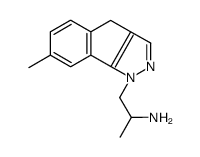 1-(7-methyl-4H-indeno[1,2-c]pyrazol-1-yl)propan-2-amine结构式